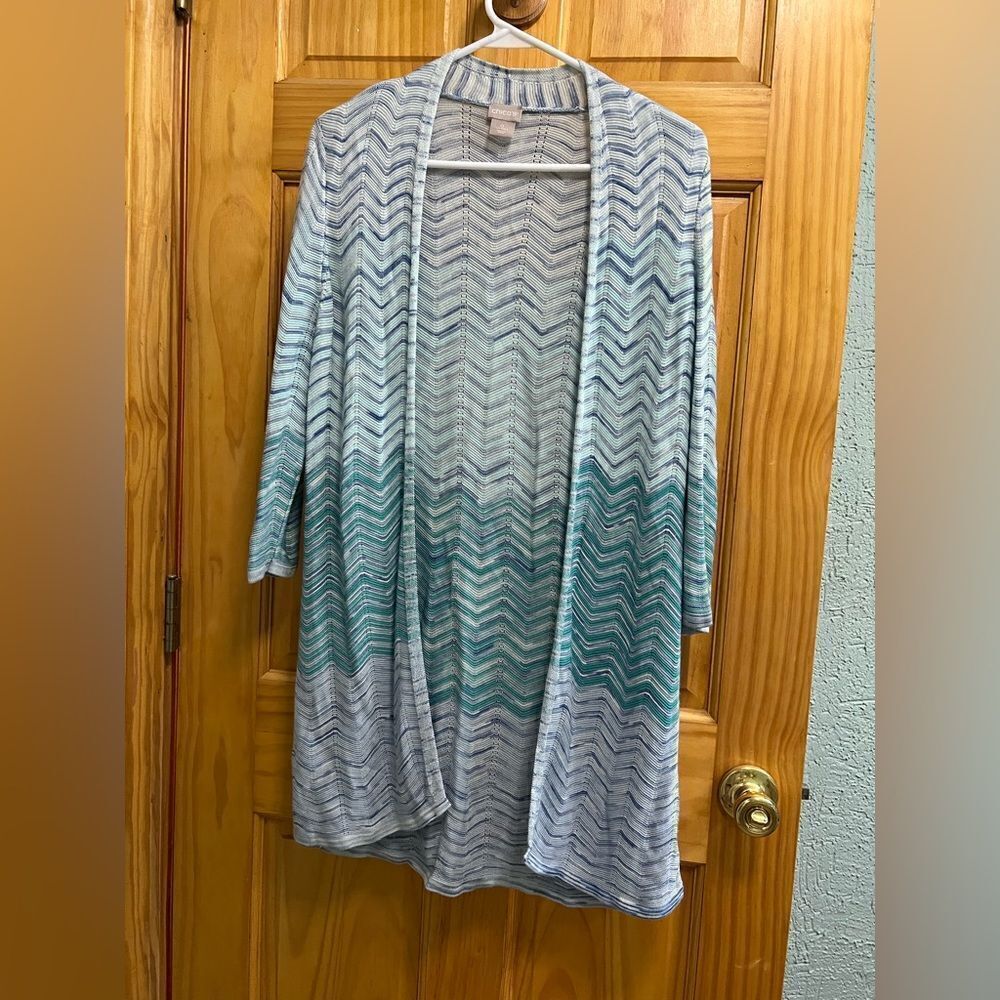 Gorgeous shades of blue Chico’s cardigan size 0